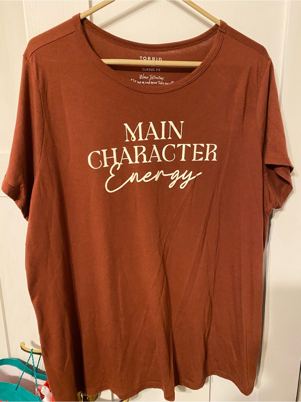 torrid Rust Brown 'Main Character Energy' Short Sleeve Tee